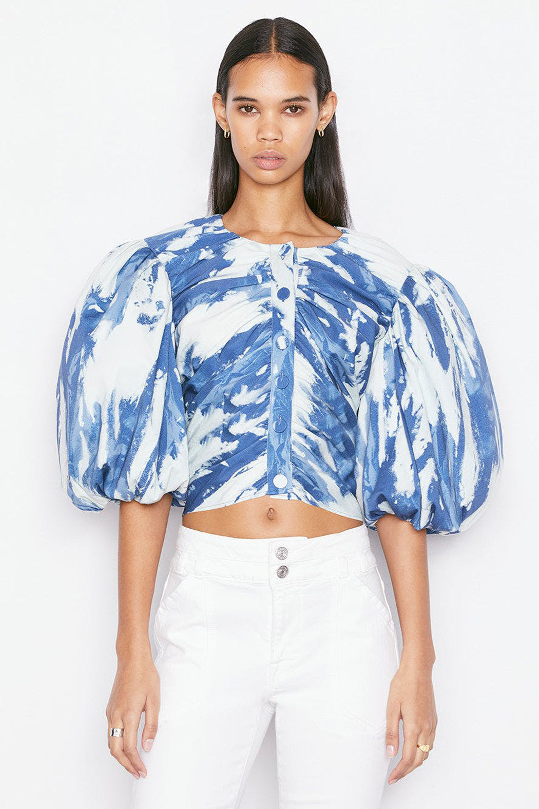 Frame - Gathered Puff Sleeve Multi - Image 2
